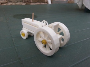 tractor vehicles white 3d print model - Mito3D