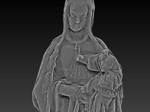 erfüllt Jungfrau Kind-baby-Kopf Skulpturen met3d 3d print model - Mito3D