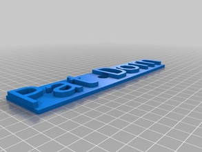 my customized replicator 2 nameplate 3d printer parts 3d print model - Mito3D