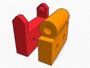 resistente bisagra de dos partes separadas 3d print model - Mito3D