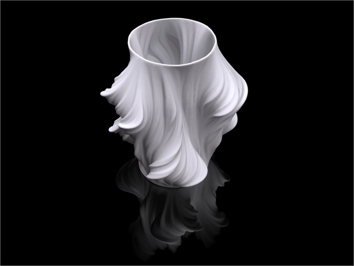 julia jarrón 011 ola de calor decoración fractal 3D print model - Mito3D