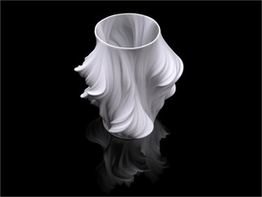 julia vaso 011 onda de calor decoração fractal 3d print model - Mito3D