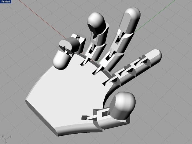 Roboter hand model robots 3d captive experiment halloween pre-assembled printbot reprap rhino robotics supportless ultimaker 3D print model - Mito3D