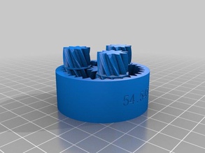 test differential planetary gearset 1 parts customized 3d print model - Mito3D