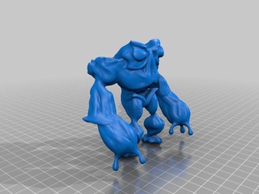 casca dura 3 criaturas monstro nittee grittee surto lago brinquedo brinquedos 3d print model - Mito3D