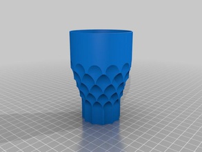 scalloped cup other chris palmer column 3d print model - Mito3D