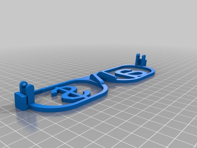 özelleştirilmiş kelime gözlük 3D print model - Mito3D