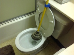 toilet plunger drying hook bathroom 3d print model - Mito3D