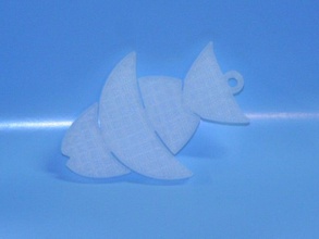 poisson trousseau de clés porte-clés 3d print model - Mito3D
