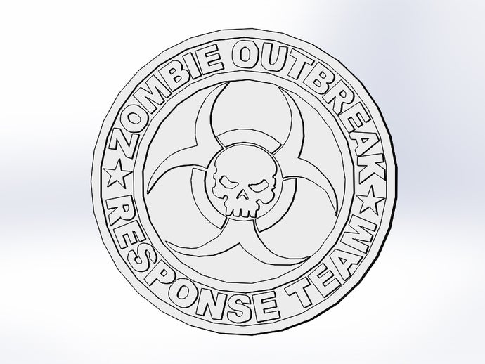 zombie outbreak response team Zeichen logos 3D print model - Mito3D