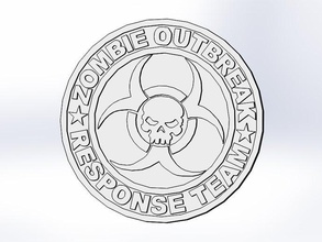 zombie outbreak response team signs logos 3d print model - Mito3D