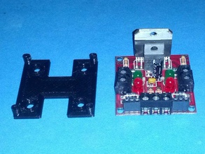 solarbotics kompakt l298 motor sürücü montaj plakası elektronik 3d print model - Mito3D