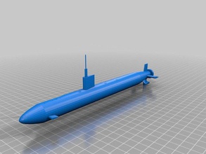 los angeles class 688i nuclear powered attack submarine vehicles boat navy ship united states 3d print model - Mito3D