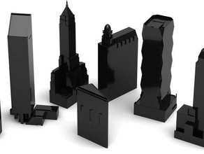 minimalist nyc buildings other architecture tall usa 3d print model - Mito3D