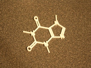 c8h10n4o2 caffeina biologia caffè molecola tè 3d print model - Mito3D