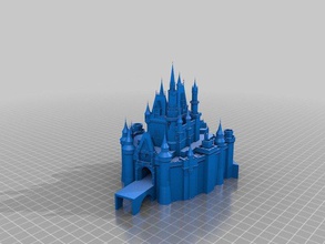 disney castle -fixed- buildings structures 3d print model - Mito3D
