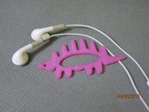 stegosaur headphone cable winder mobile 3d print model - Mito3D