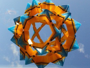 electra 3d baskılı modüler origami matematik sanat makerbotornaments 3d print model - Mito3D