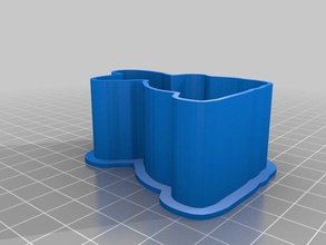 coelho suave a minha imagem personalizada com base cortador de cookie cozinha jantar 3d print model - Mito3D