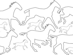 muybridge cavalos outros acrílico animação lasercut 3d print model - Mito3D