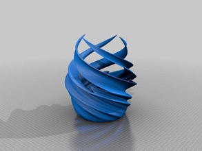 vortex vase art 3d artistique de la coupe curvy fleur feuille organique en spirale unique 3d print model - Mito3D