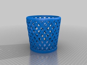 trash can pencil holder office complex cup design desk download fast functional mesh perfect practical print prints well useful 3d print model - Mito3D