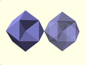 rombico dodecahemioctahedron altri la geometria openscad poliedri 3d print model - Mito3D