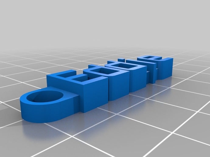 eddie keychain organization customized 3D print model - Mito3D