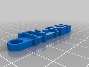 tv-aug keychain v02 organization customized 3d print model - Mito3D