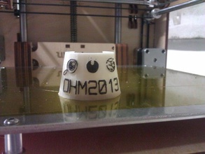 ohm2013 paramétrique de la bouteille nom balise l'organisation club-mate lable openscad 3d print model - Mito3D
