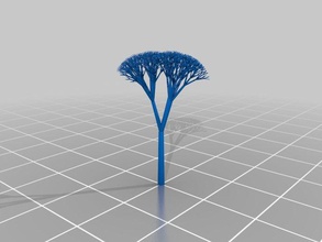 il mio personalizzato ricorsiva albero di un certo grado casualità per la matematica arte 3d print model - Mito3D