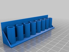my customized tool holder openscad parametric mounting holes organization 3d print model - Mito3D