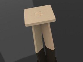 stool kitchen dining cnc router fablab77 3d print model - Mito3D