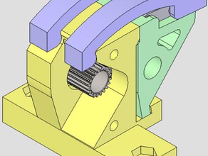 basculer le loquet de l'extrudeuse 175mm makergear rainure montage 3d l'imprimante extrudeuses solidworks 3d print model - Mito3D
