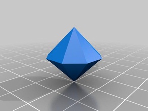 octagonal bipyramid math art 3d print model - Mito3D