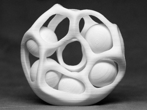 alien ball bearing interactive art makebot pla replicator2 3d print model - Mito3D