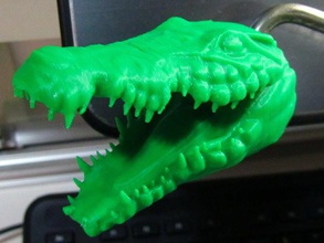 croc manopola animali coccodrillo testa ganasce 3d print model - Mito3D