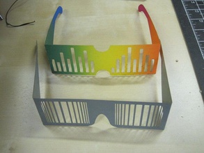 shutter shades party glasses 3d print model - Mito3D