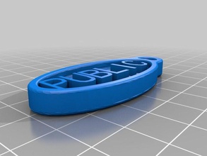 público llavero las monedas insignias personalizado 3d print model - Mito3D