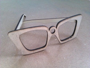 wooden sunglasses 3d print model - Mito3D