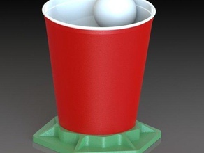 beer pong base outros solidworks 3d print model - Mito3D
