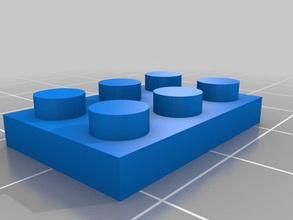 3x2 customized lego brick construction toys 3d print model - Mito3D