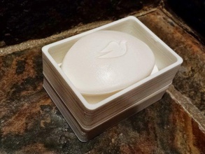 soap dish travel lid doubles base bathroom 3d print model - Mito3D