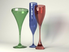 style cup-cocktail-Glas Becher-generator Küche Essen customizer openscad parametric 3d print model - Mito3D