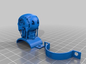 terminator skull bike mount interactive art 3d print model - Mito3D