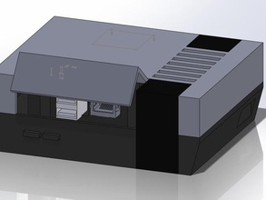 nes pi electronics box case console dd ddd design development disher holder nintendo raspberry remix 3d print model - Mito3D