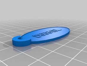 car plate oval keychain keychains customized 3d print model - Mito3D