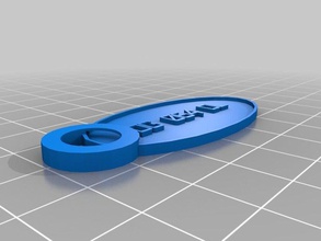 my customized oval keychain rev 1 keychains 3d print model - Mito3D