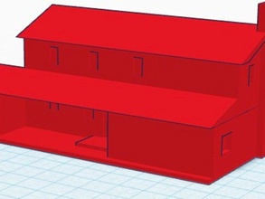 2 story hou5e buildings structures 3d print model - Mito3D