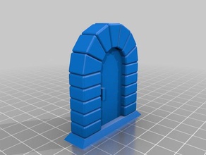 customizable stone door buildings structures arch archway customizer dnd doorway miniature 3d print model - Mito3D